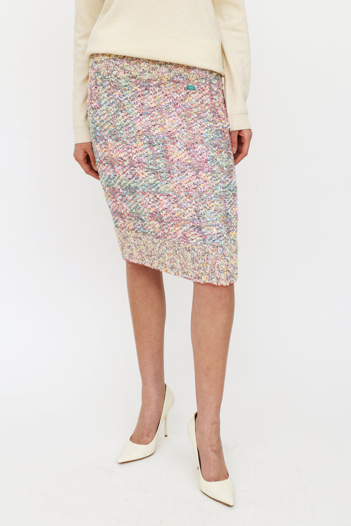 Chanel Pink & Multi-Colour Tweed Fantasy Skirt