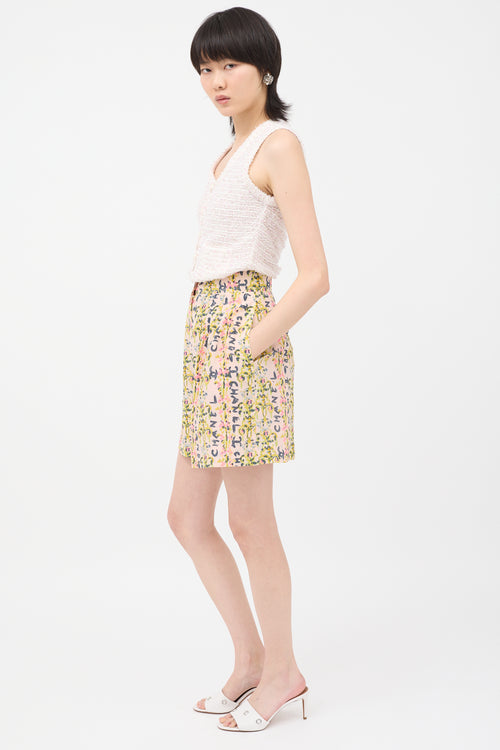 Chanel Spring 1994 Silk Printed Shorts
