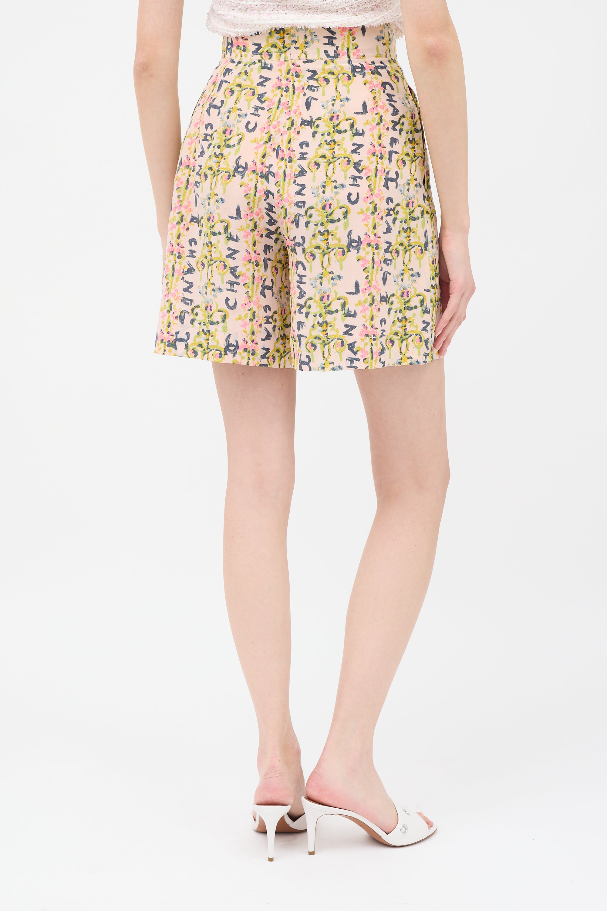 Chanel Spring 1994 Silk Printed Shorts