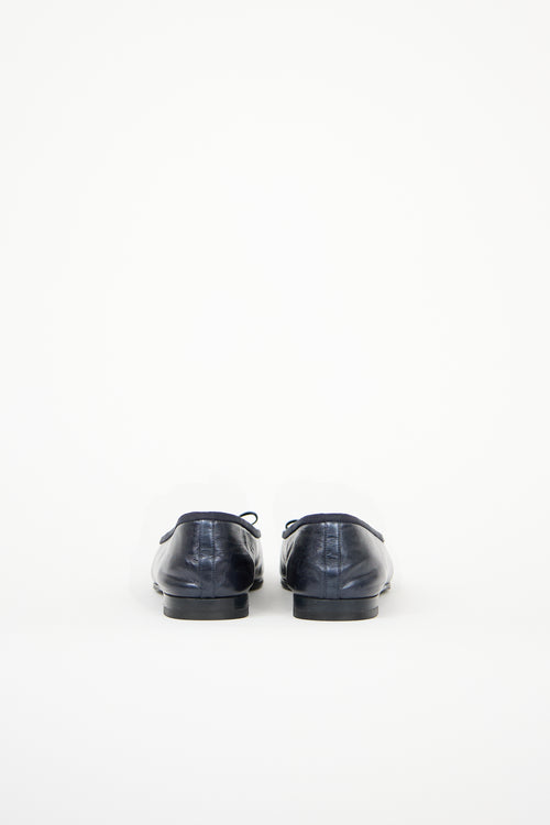 Chanel Leather CC Ballet Flat