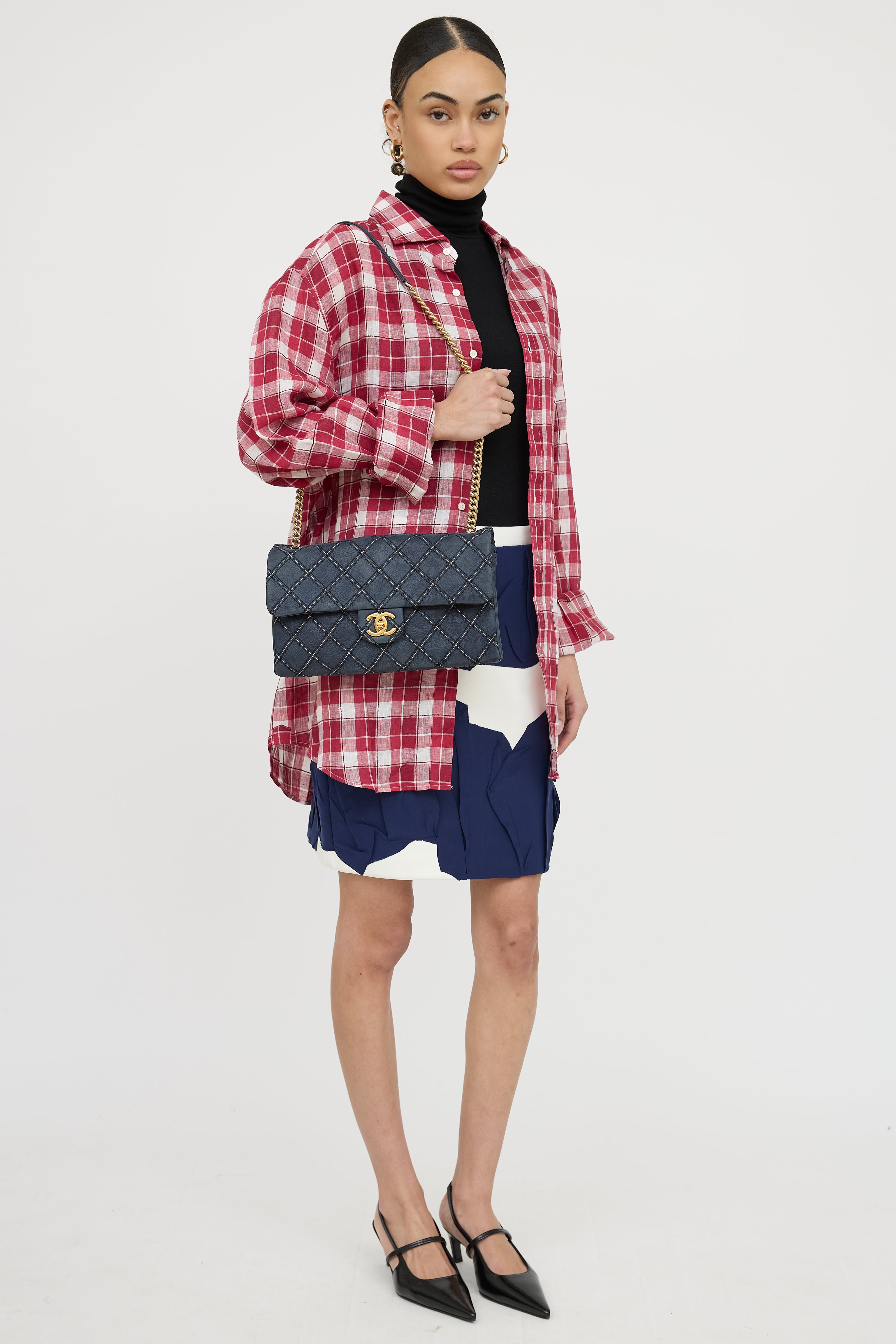 Chanel 2014 Paris Dallas Iridescent Chic Stitch Flap Bag