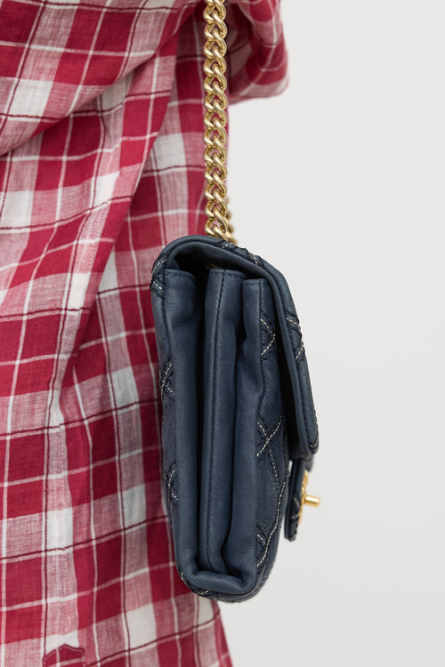 Chanel 2014 Paris Dallas Iridescent Chic Stitch Flap Bag