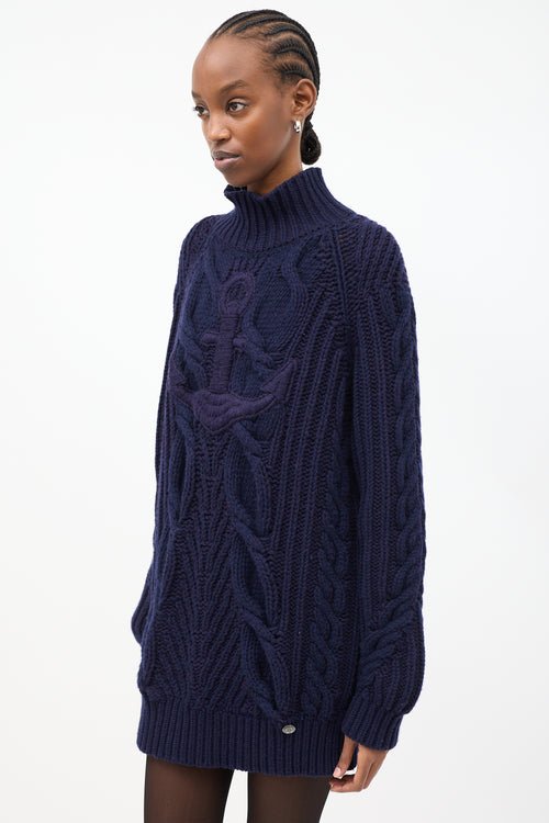 Chanel Pre-Fall 2018 Knit Anchor Sweater Dress