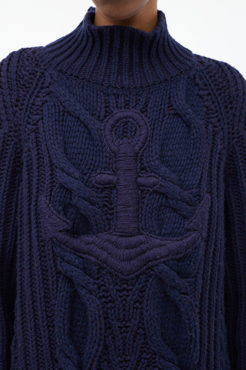 Chanel Pre-Fall 2018 Knit Anchor Sweater Dress