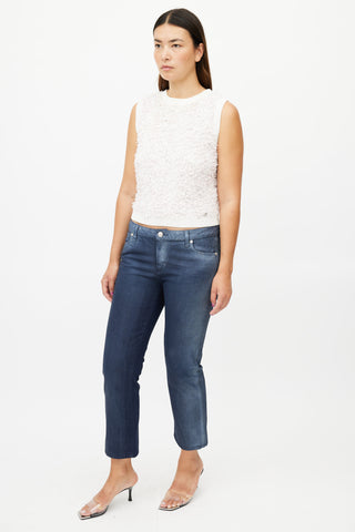Chanel Navy & Silver Slim Leg Jeans