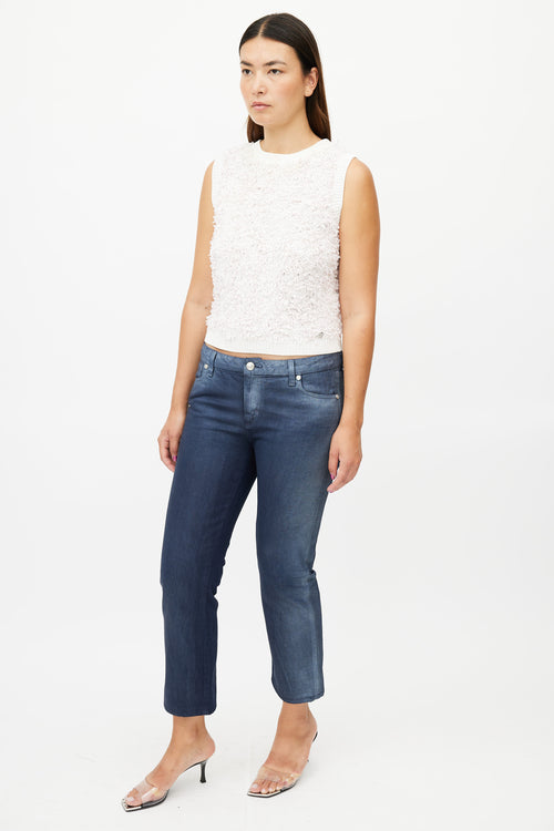 Chanel Navy & Silver Slim Leg Jeans