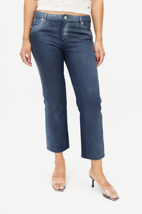 Chanel Navy & Silver Slim Leg Jeans