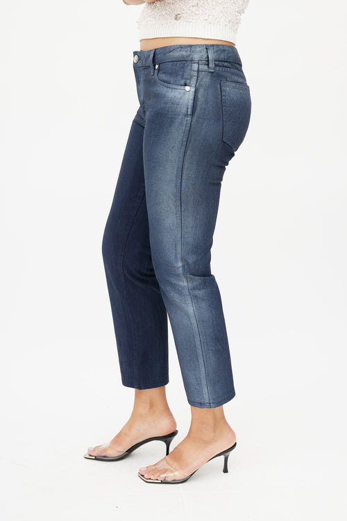 Chanel Navy & Silver Slim Leg Jeans