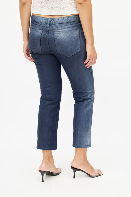 Chanel Navy & Silver Slim Leg Jeans
