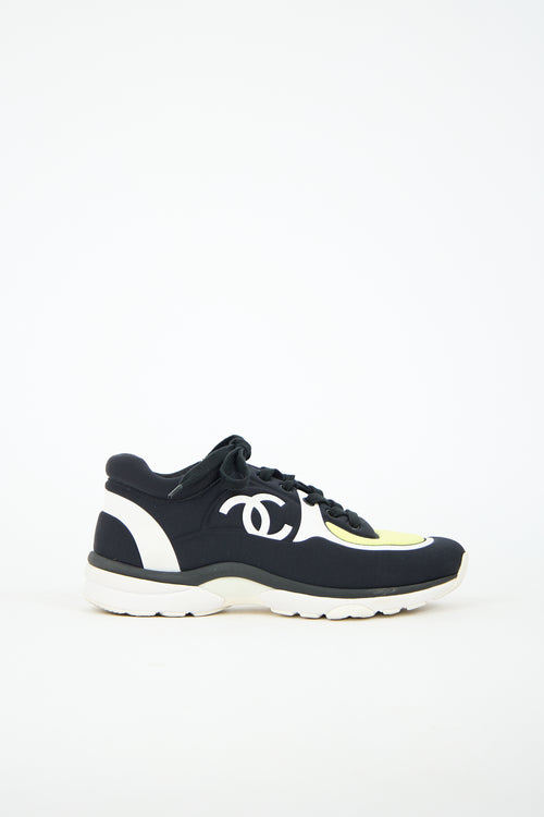 Chanel Neoprene CC Logo Sneaker