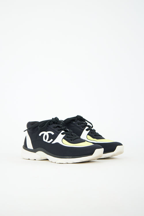 Chanel Neoprene CC Logo Sneaker