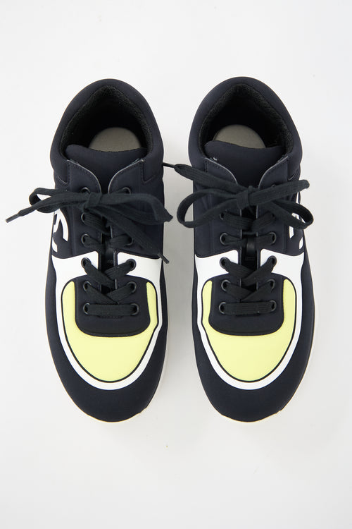 Chanel Neoprene CC Logo Sneaker