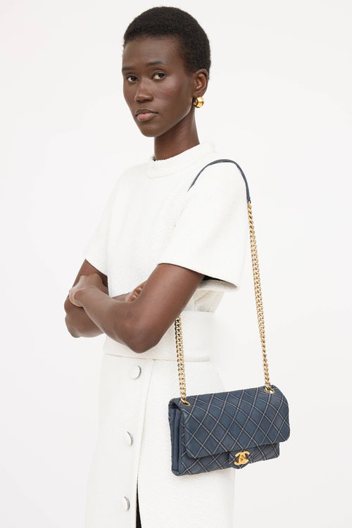 Chanel 2014 Leather Paris Dallas Chic Stitch Bag