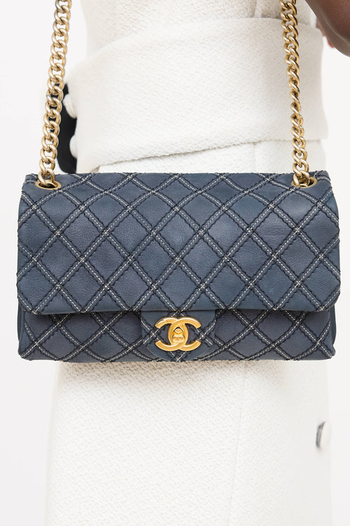 Chanel 2014 Leather Paris Dallas Chic Stitch Bag