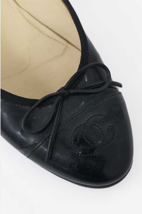 Chanel Patent CC Ballet Flat