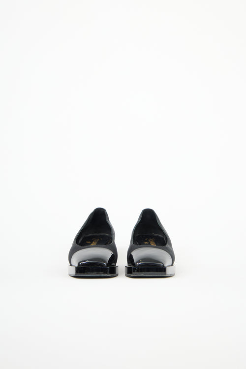 Chanel Resort 2016 Grosgrain & Patent Cap Toe Pump