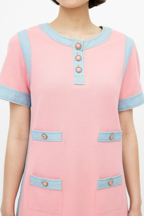 Chanel Spring 2007 Pink & Denim Dress