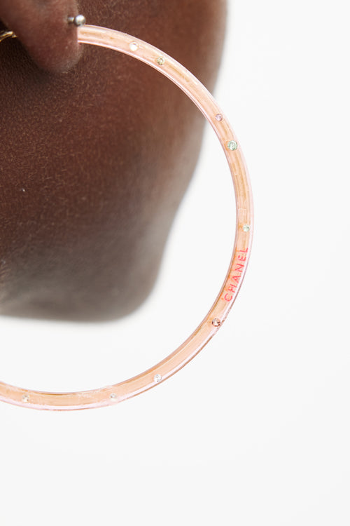Chanel FW 2004 Hoop Jewel Earrings