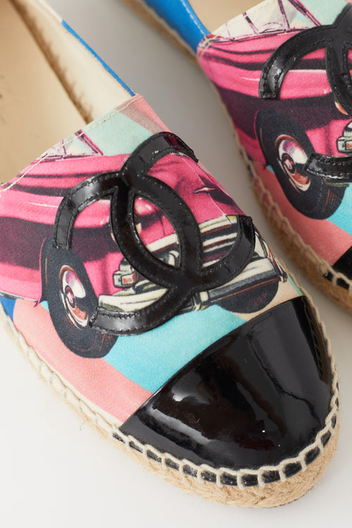 Chanel Pink & Multi CC Espadrille