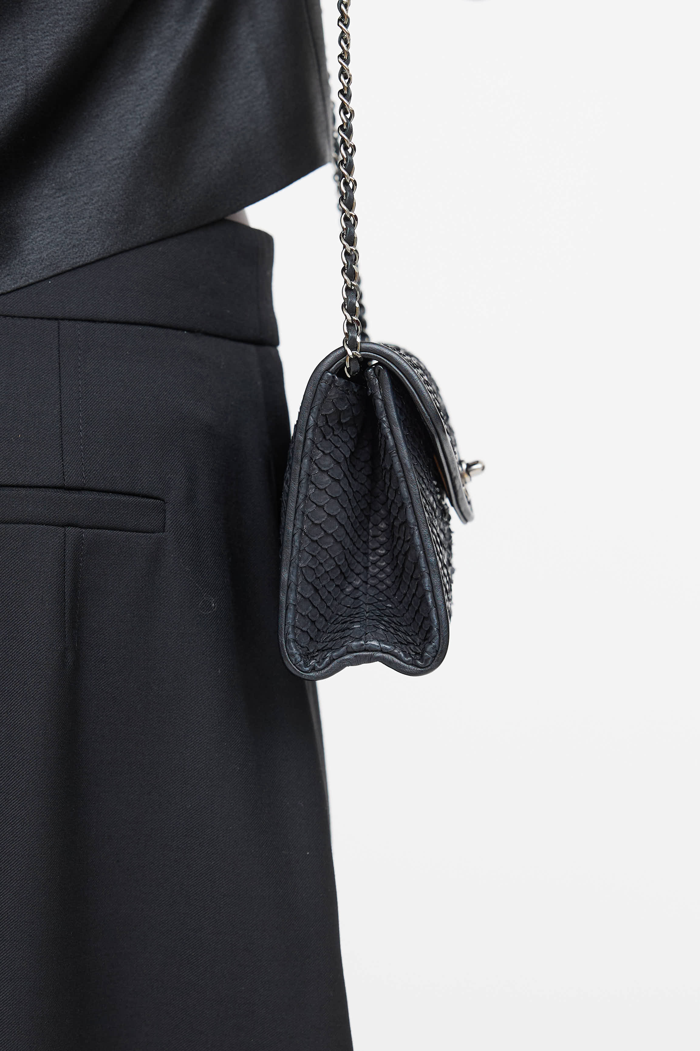 Chanel 2014 Embossed Leather Envelope Bag