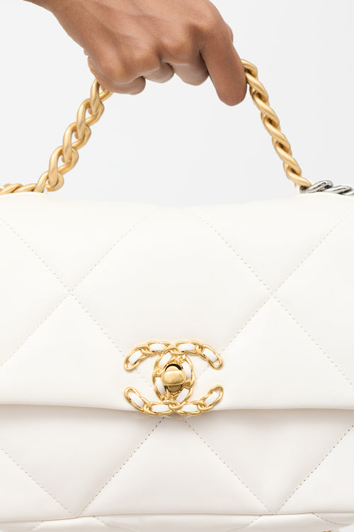 Chanel Quilted Leather 19 Flap Shoulder Bag