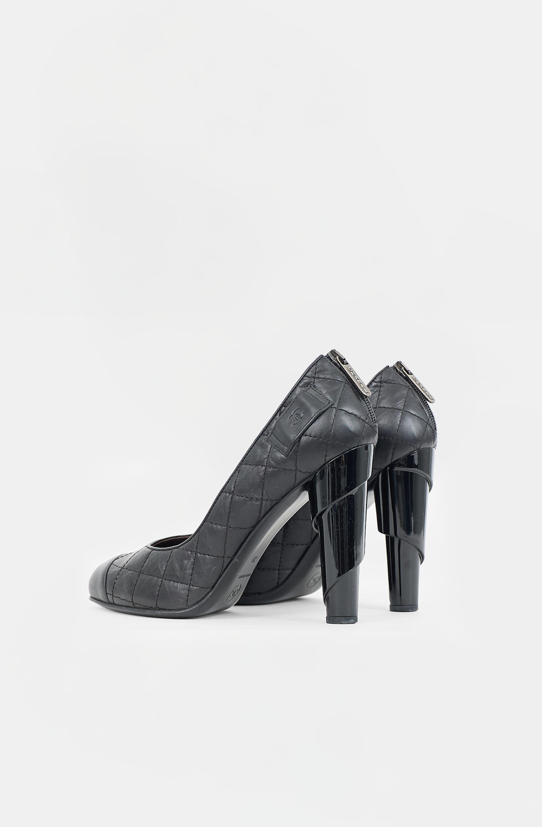 Chanel Quilted Leather CC Pump