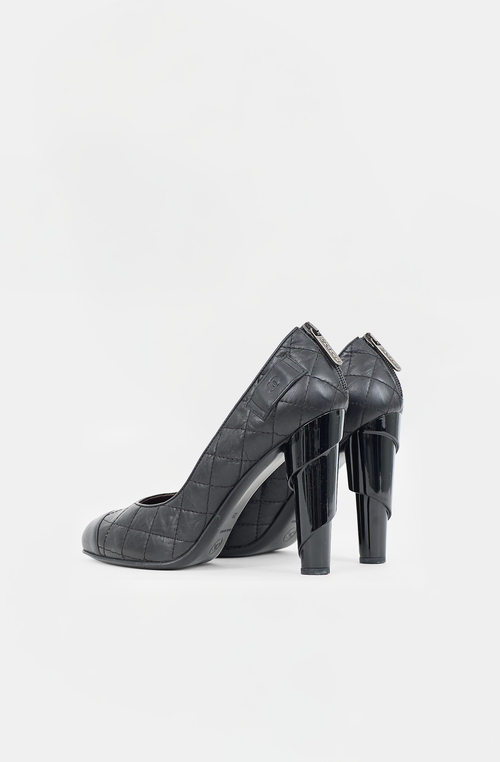 Chanel Quilted Leather CC Pump