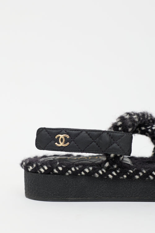Chanel Quilted Leather Cord Sandal