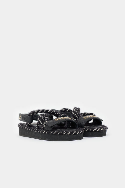 Chanel Quilted Leather Cord Sandal
