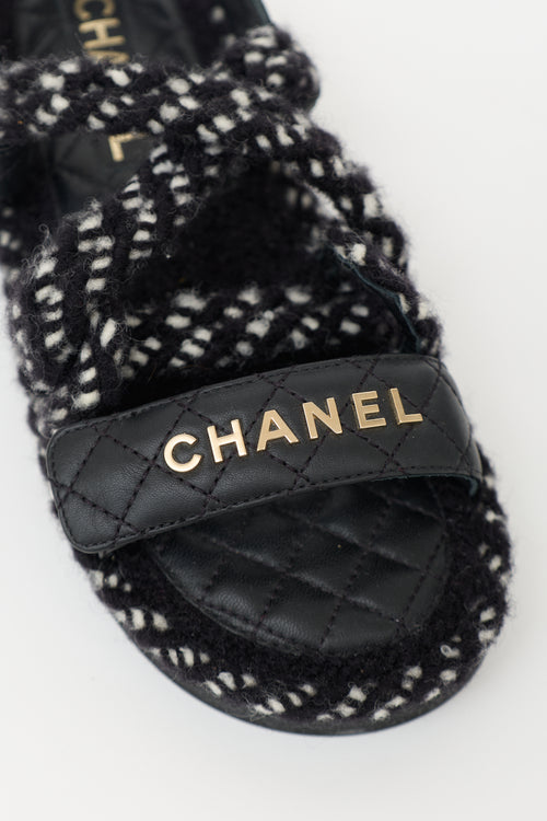 Chanel Quilted Leather Cord Sandal
