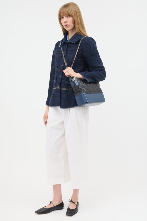 Chanel 2018 Black & Navy Medium Gabrielle Bag