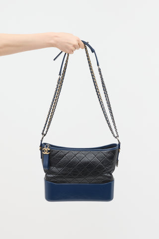 Chanel 2018 Black & Navy Medium Gabrielle Bag