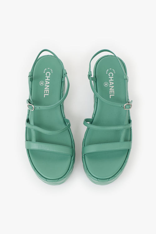 Chanel Quilted Leather Platform Sandal