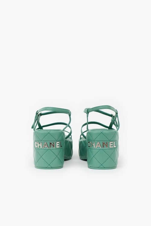 Chanel Quilted Leather Platform Sandal
