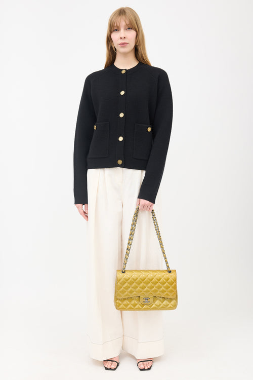 Chanel Quilted Patent Double Flap Bag