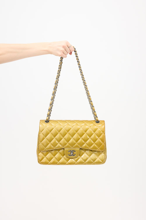 Chanel Quilted Patent Double Flap Bag