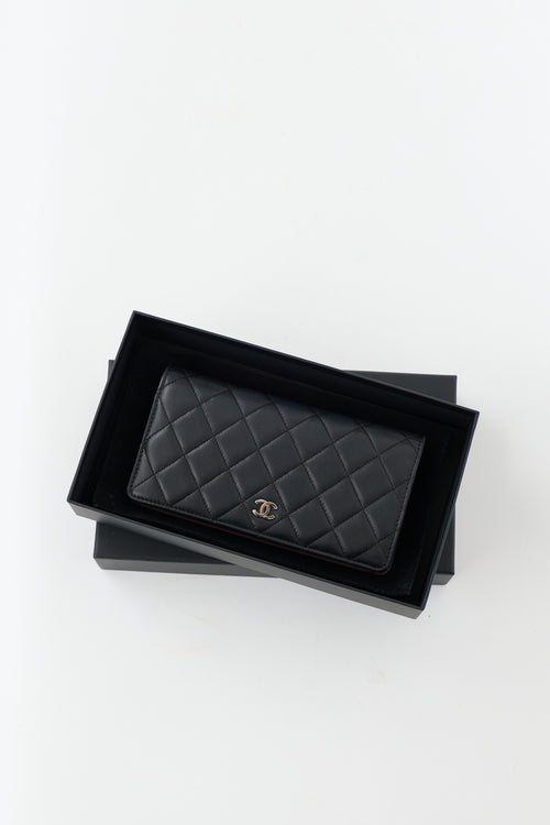 Chanel Quilted Leather CC Bifold Wallet