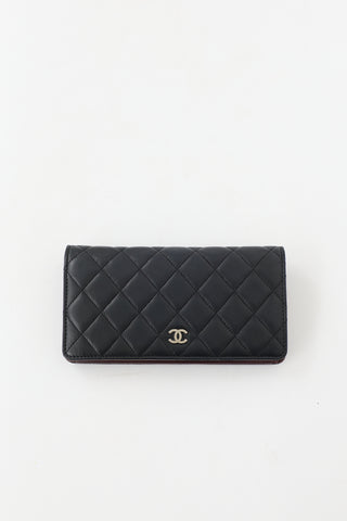 Chanel Quilted Leather CC Bifold Wallet