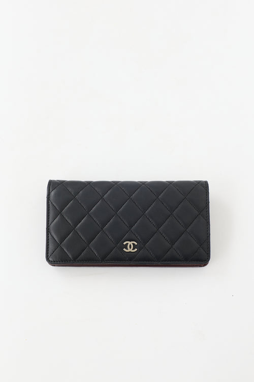 Chanel Quilted Leather CC Bifold Wallet