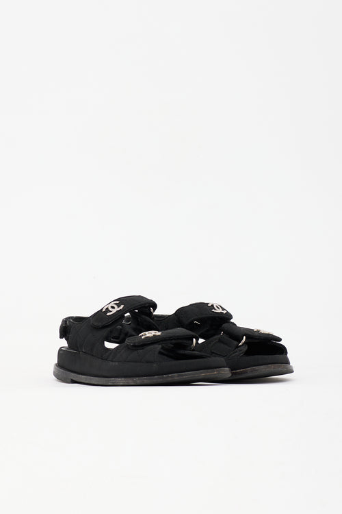 Chanel Quilted Nylon Dad CC Sandal