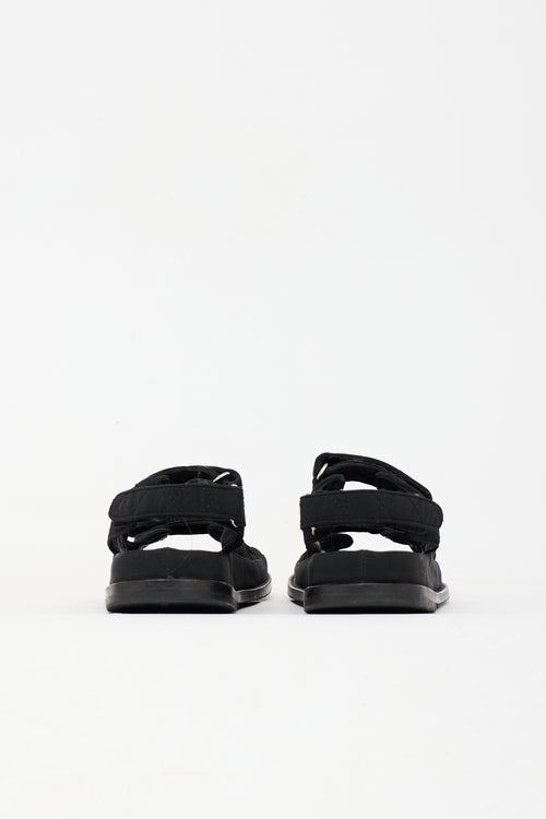 Chanel Quilted Nylon Dad CC Sandal