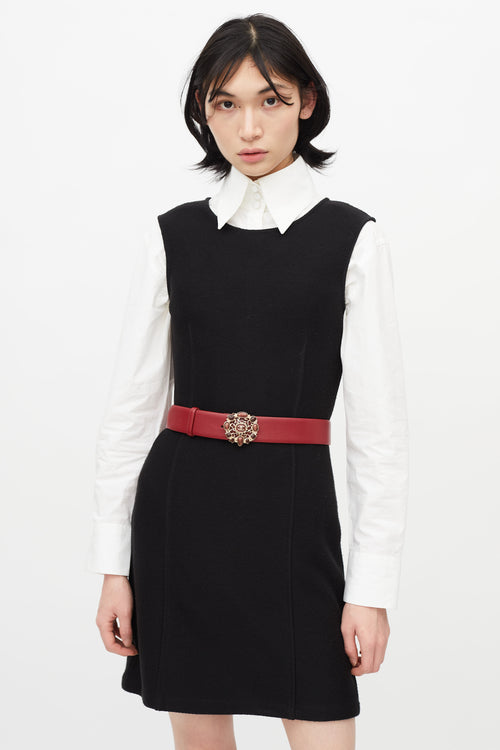 Chanel Fall 2012 Red Leather & Gripoix Belt