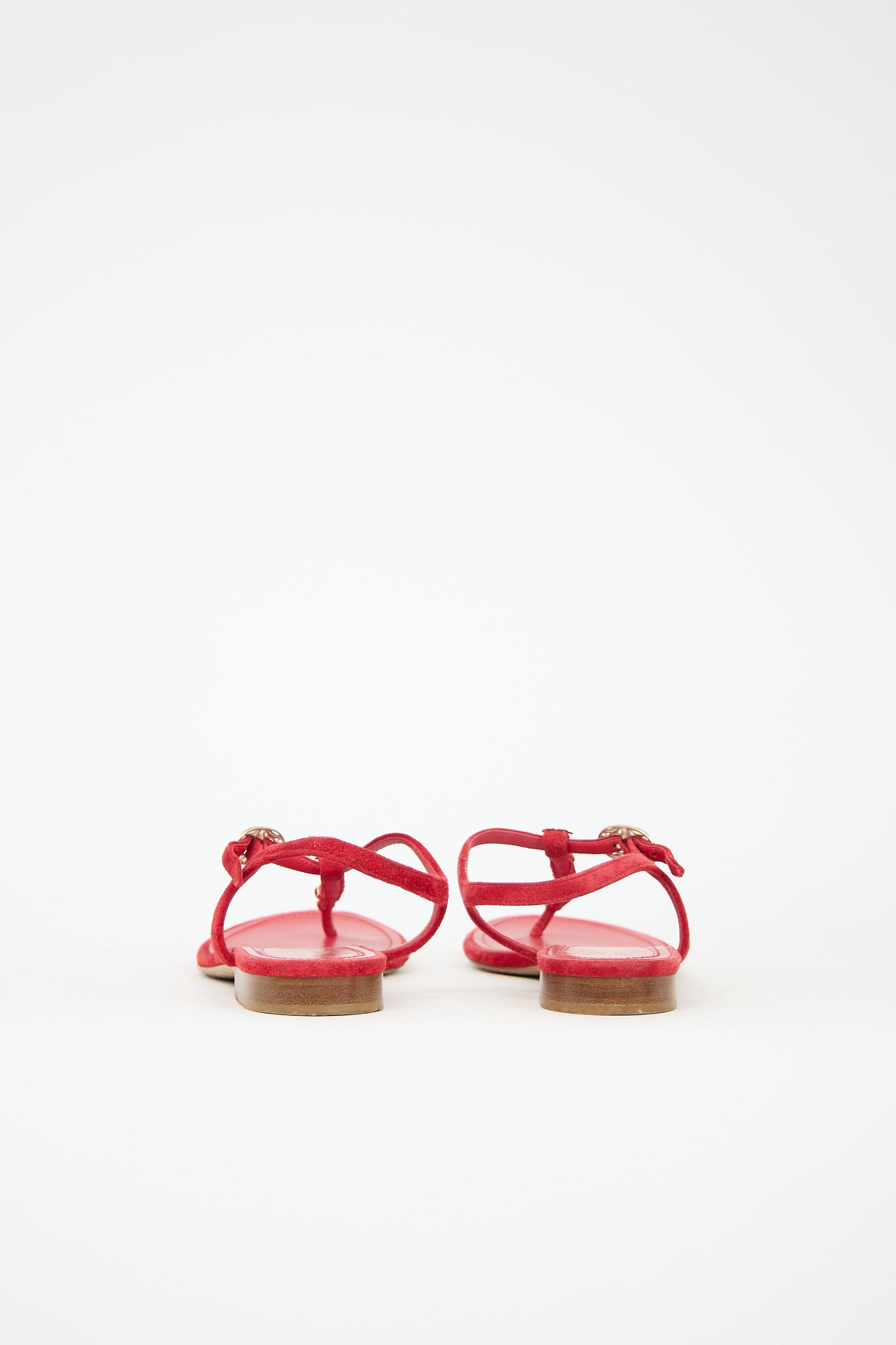 Chanel Suede Chain CC Sandal