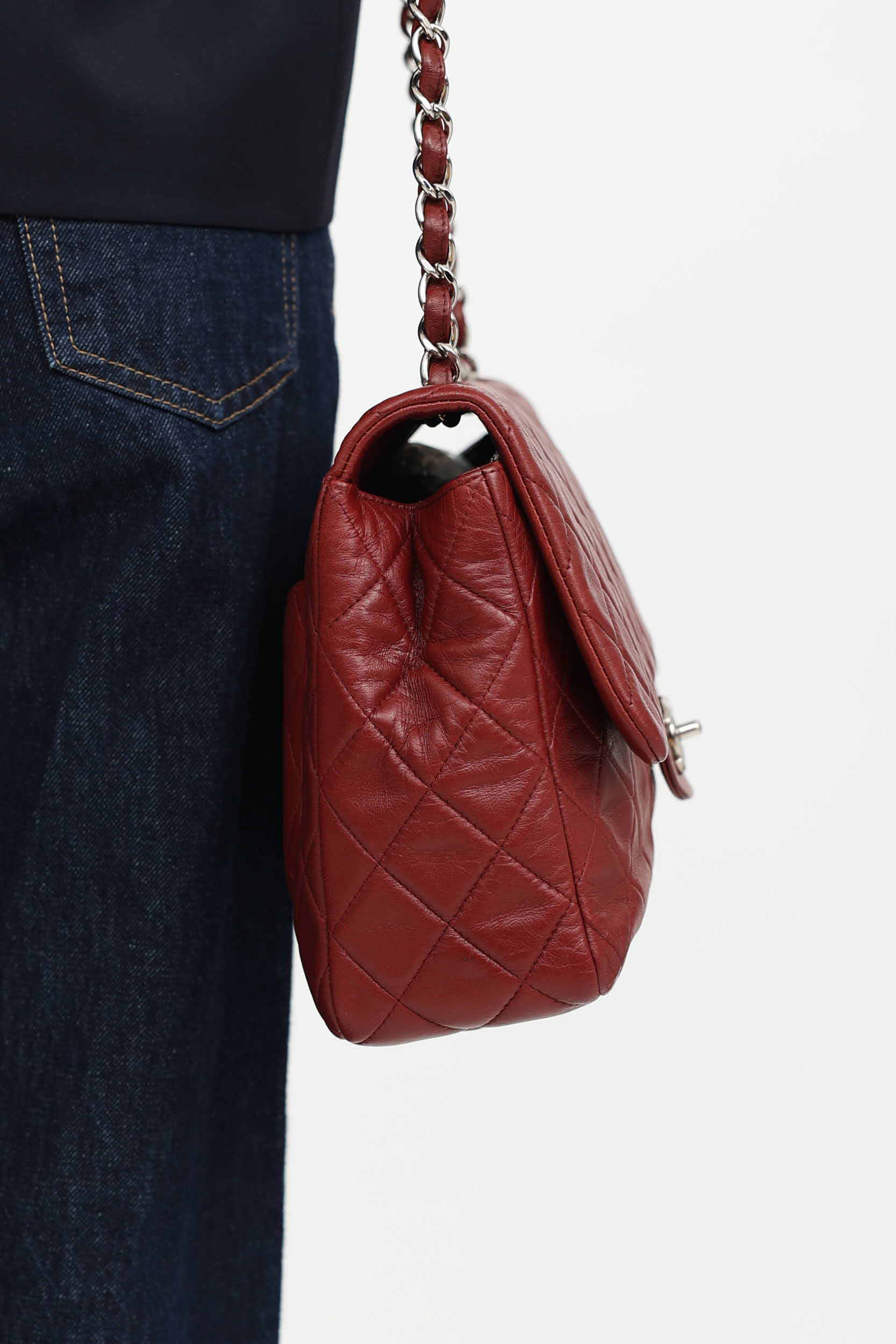 2008 Jumbo Leather Single Flap Bag