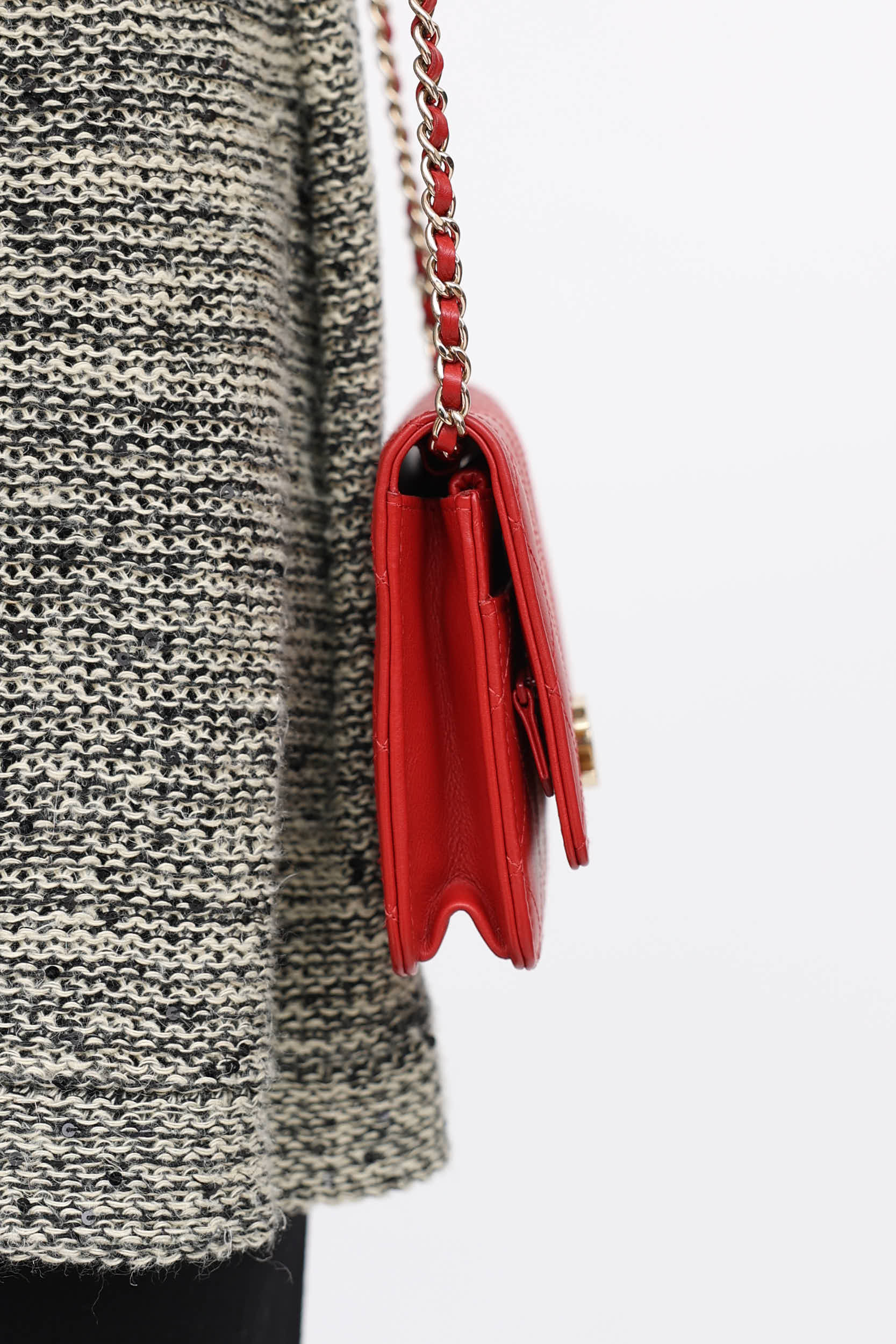 Chanel 2019 Quilted CC Twist Lock Wallet On Chain Bag
