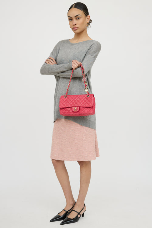 Chanel 2009 Valentine Charm Flap Bag