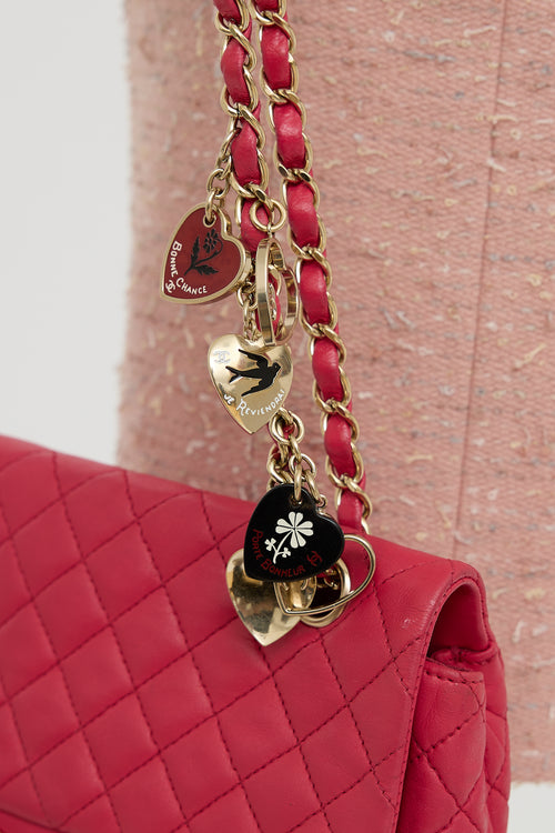 Chanel 2009 Valentine Charm Flap Bag