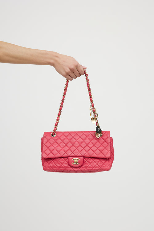 Chanel 2009 Valentine Charm Flap Bag