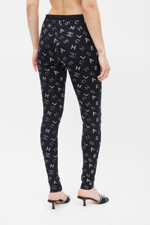 Chanel Resort 2020 Black & White CC Monogram Legging