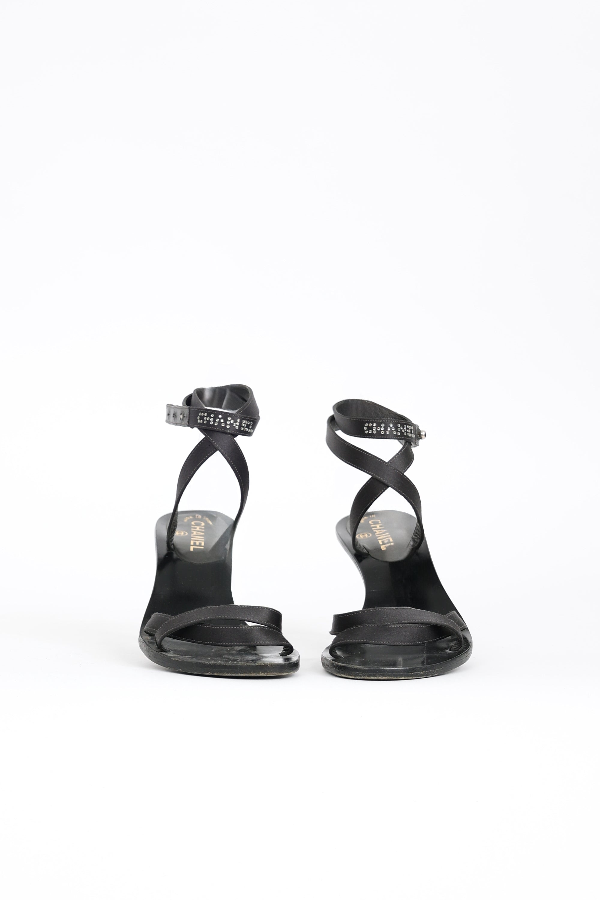 Chanel Rhinestone Logo CC Sandal